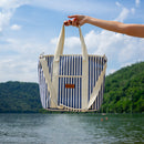 Sac Isotherme De Style Fourre-Tout Rayé - Bleue