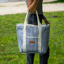 Sac Isotherme De Style Fourre-Tout Rayé - Bleue