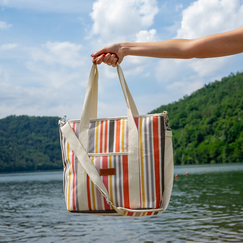 Sac Isotherme De Style Fourre-Tout Rayé - Multicolore