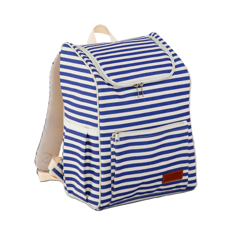 Mochila aislante a rayas - Azul
