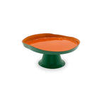 Bandeja Elevada de Cristal - Naranja/Verde