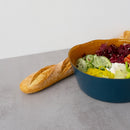 Ensaladera De Vidrio - Naranja Y Azul Marino
