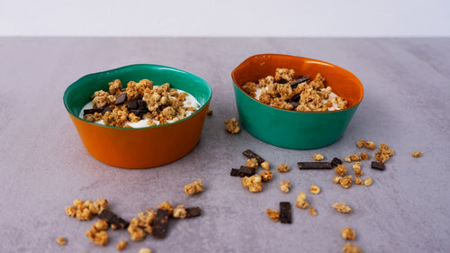 Set De 2 Bols En Verre - Vert/Orange