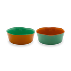 Set De 2 Bols En Verre - Vert/Orange
