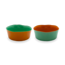 Set De 2 Bols En Verre - Vert/Orange