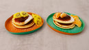 Juego De 2 Platos De Vidrio - Naranja/Verde