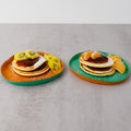 Set De 2 Platos De Vidrio - Naranja/Verde
