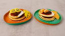 Set De 2 Assiettes En Verre - Orange/Vert