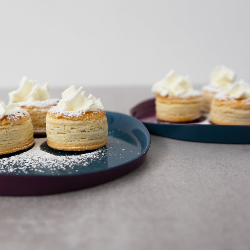 Set De 2 Assiettes En Verre - Bordeaux/Marine
