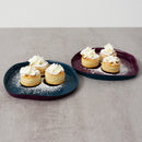 Set De 2 Assiettes En Verre - Bordeaux/Marine