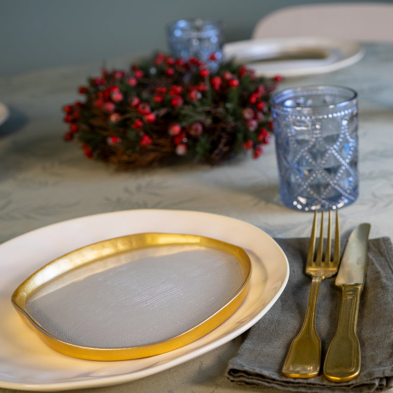 Balat - Set De 2 Assiettes - Perle Et Or - Verre Borosilicate