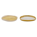 Balat - Set De 2 Assiettes - Perle Et Or - Verre Borosilicate
