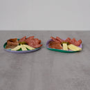Set De 2 Assiettes En Verre - Lilas/Vert
