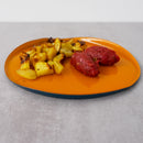 Assiette Plate En Verre - Orange/Marine