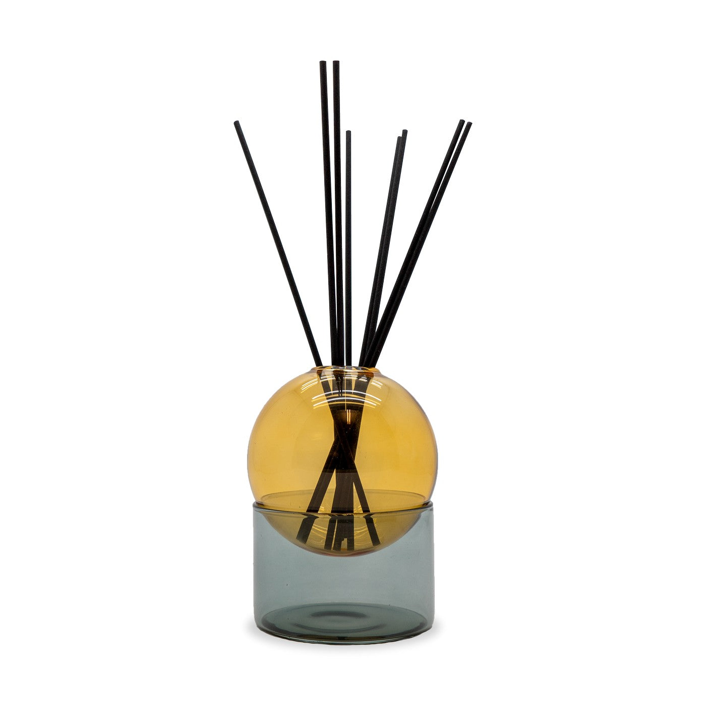 Coloured Glass Vase / Diffuser - Amber/Grey