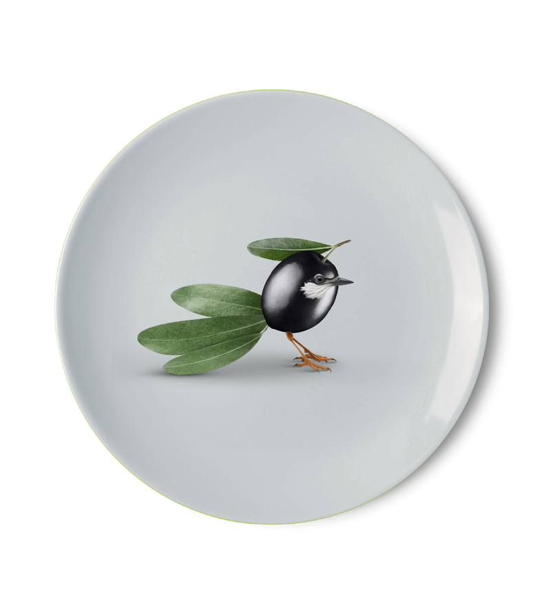 Lot De 4 Assiettes - Décor Olive