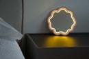 Miroir Néon Décoratif Avec Lumières Led - Décor Vagues Orange Et Jaune