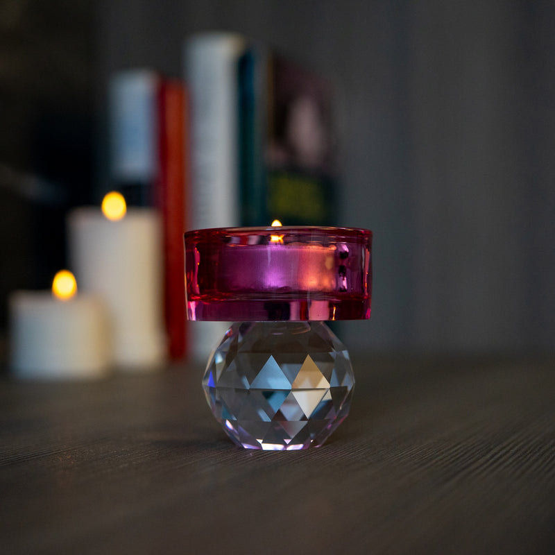 Porte-Bougie Effet Diamant