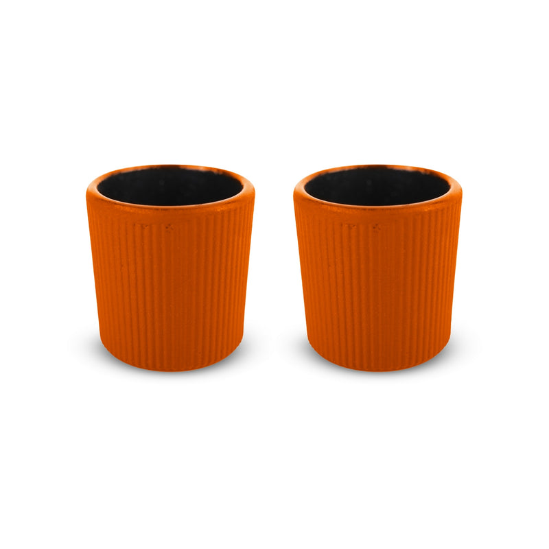 Osaka - Set De 2 Tasses - Orange - Métal