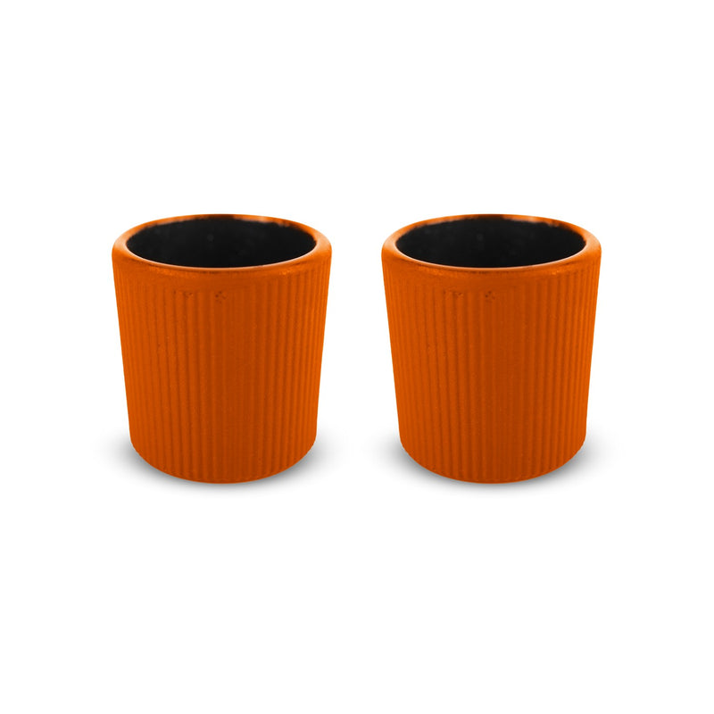Osaka - Set De 2 Tasses - Orange - Métal