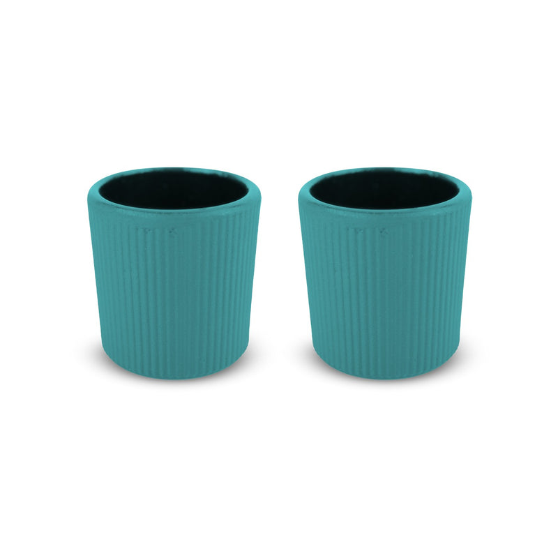 Osaka - Set De 2 Tasses - Bleu Clair - Métal