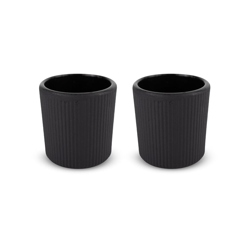 Osaka - Set De 2 Tasses - Noir - Métal