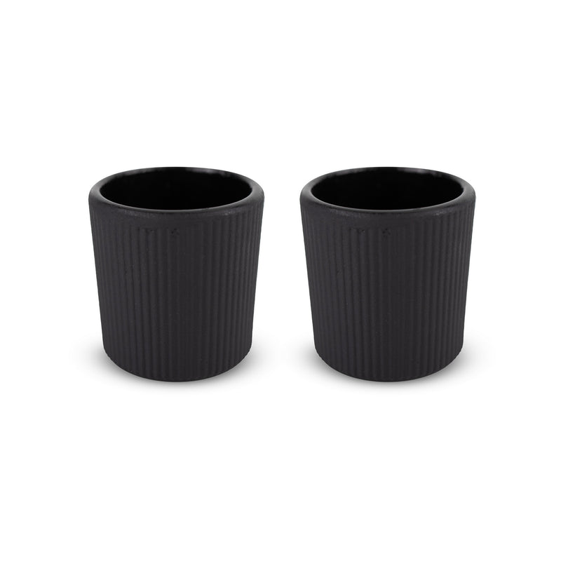 Osaka - Set De 2 Tasses - Noir - Métal