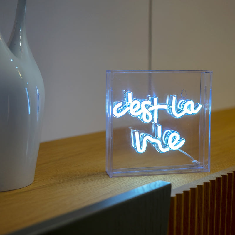 Enseigne Néon Avec Cadre En Plexiglas - Décoration C'Est La Vie
