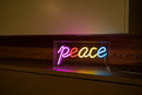 Enseigne Néon Avec Cadre En Plexiglas - Décoration Peace