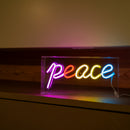 Enseigne Néon Avec Cadre En Plexiglas - Décoration Peace
