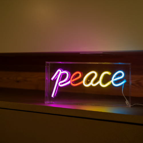 Tokyo - Neon Sign With PEACE Frame