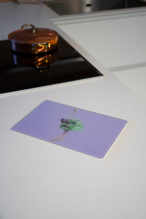 Planche À Découper/Plateau En Verre - Décoration Artichaud