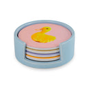 Set De 4 Sous-Verres Aux Décors Mixtes