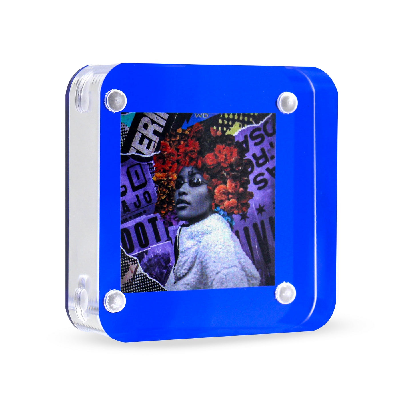 Acrylic Frame with Magnetic Closure - Blue