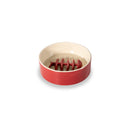 Fishbone Bowl - Burgundy and Beige