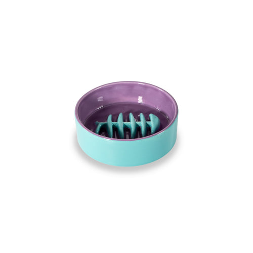Wellington - Fishbone Bowl - Purple and Light Blue - Ceramic