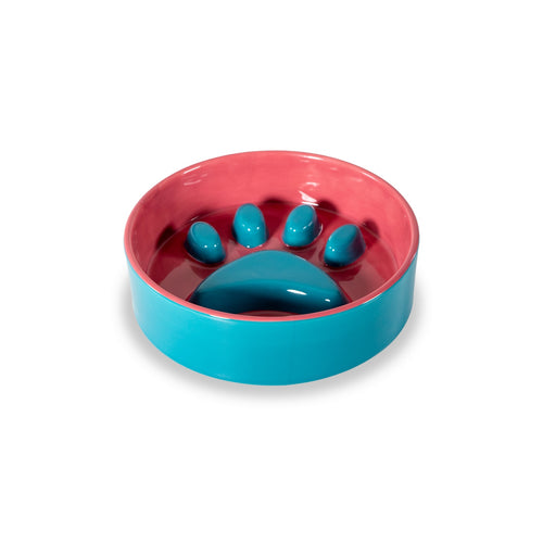 Wellington - Paw Bowl - Red And Blue - Ceramic