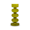 Porte-Bougies Ou Vase Soliflore En Verre - Olive