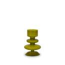 Porte-Bougies Ou Vase Soliflore En Verre - Olive