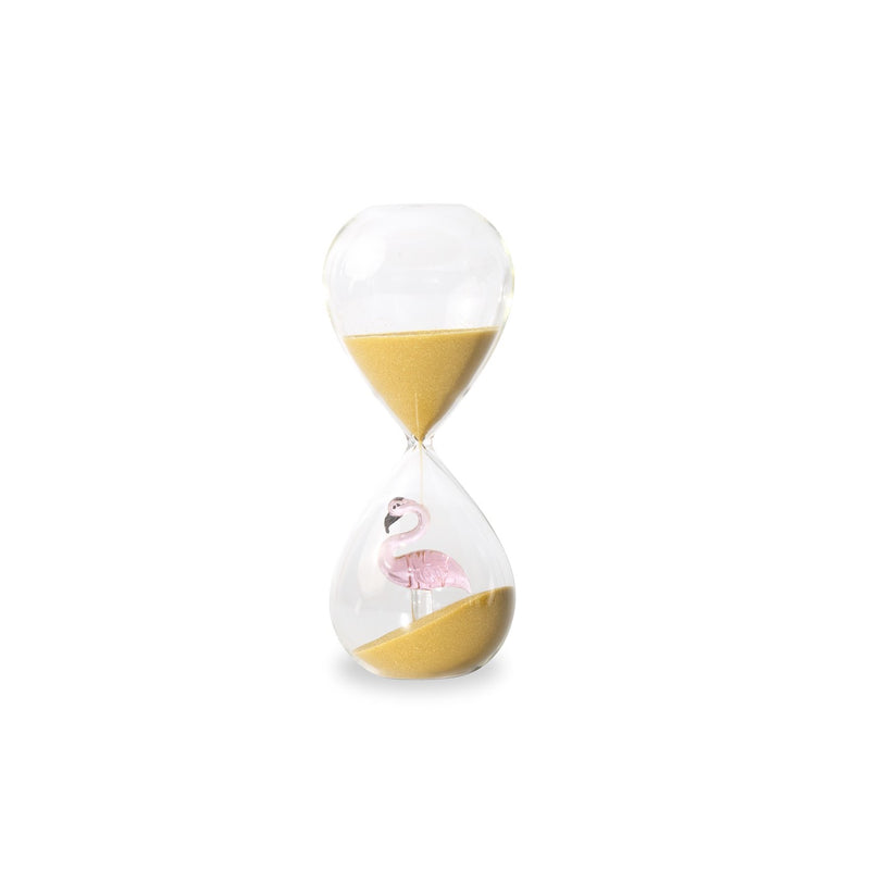 Monterey - Sablier Avec Décor En Verre Coloré À L’intérieur Flamant Rose - Verre Borosilicate