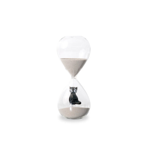 Monterey - Hourglass With Colored Glass Decor Inside Cat - Borosilicate Glass