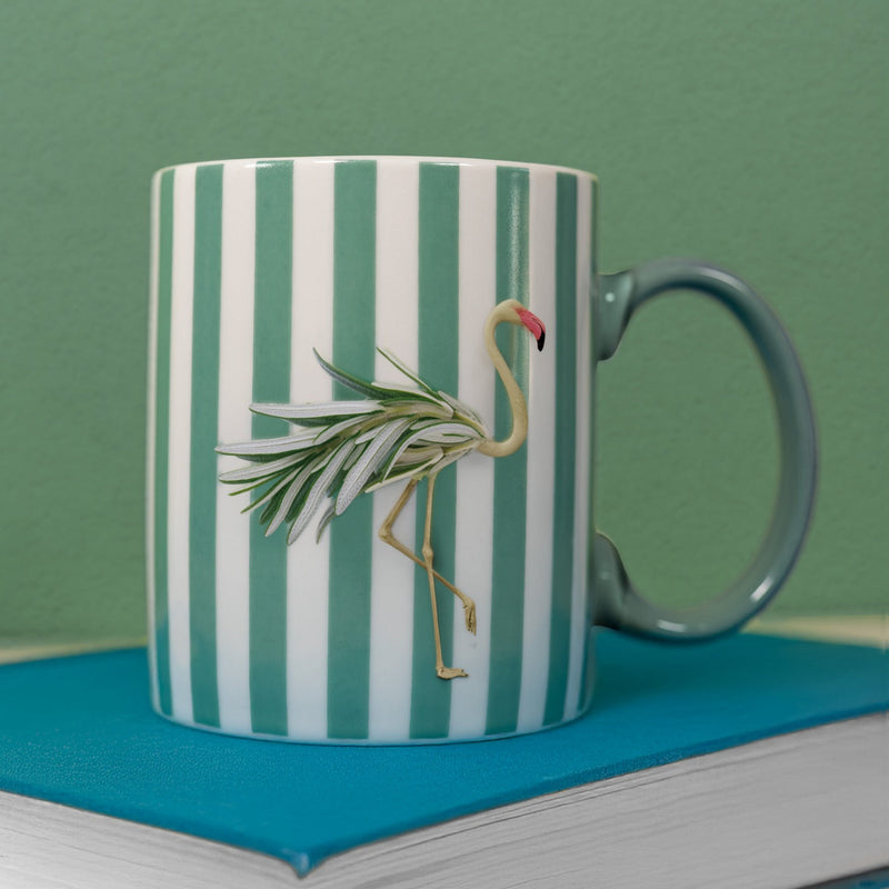 Mykonos - Lot De 2 Tasses Flamant Roses - Céramique