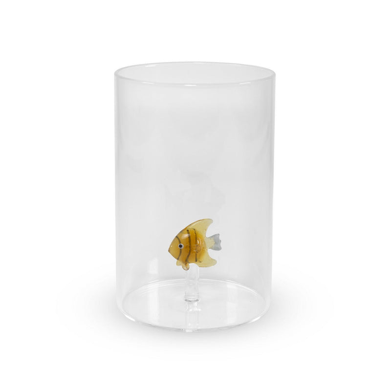 Monterey - Lot De 2 Gobelets Poisson Tropical Dorés - Verre Borosilicate