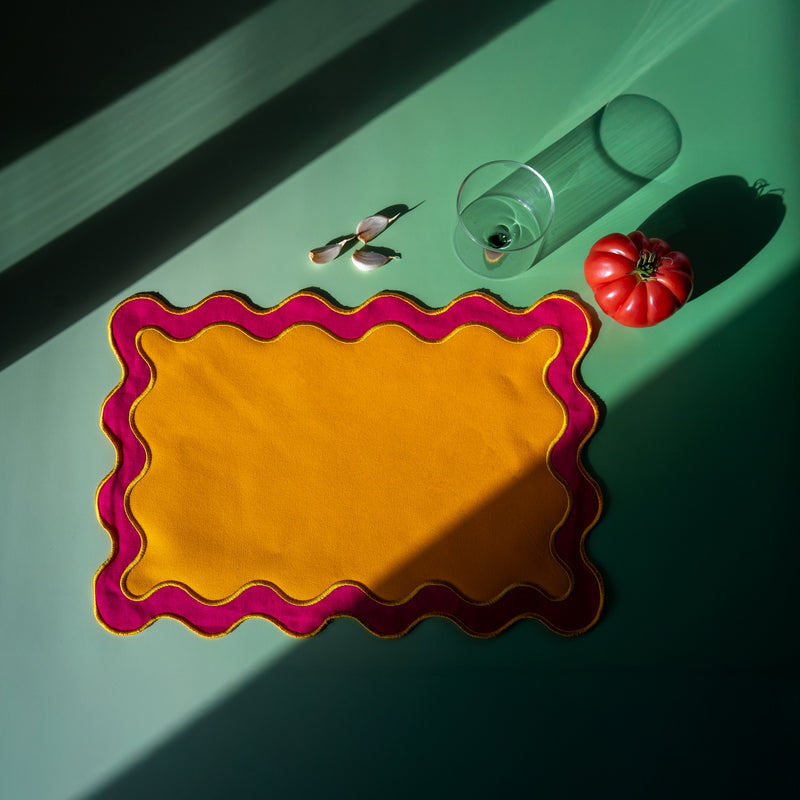 Samarcanda - Lot De 2 Sets De Table - Magenta - Textile
