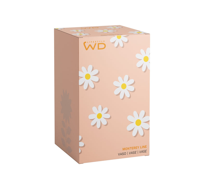 Monterey - Vase Avec Décorations Extérieures - Pêche - Verre Borosilicate