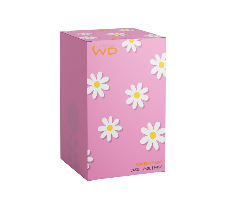 Monterey - Vase Avec Décorations Extérieures - Rose - Verre Borosilicate