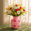 Monterey - Vase Avec Décorations Extérieures - Rose - Verre Borosilicate