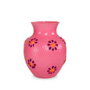 Monterey - Vase Avec Décorations Extérieures - Rose - Verre Borosilicate