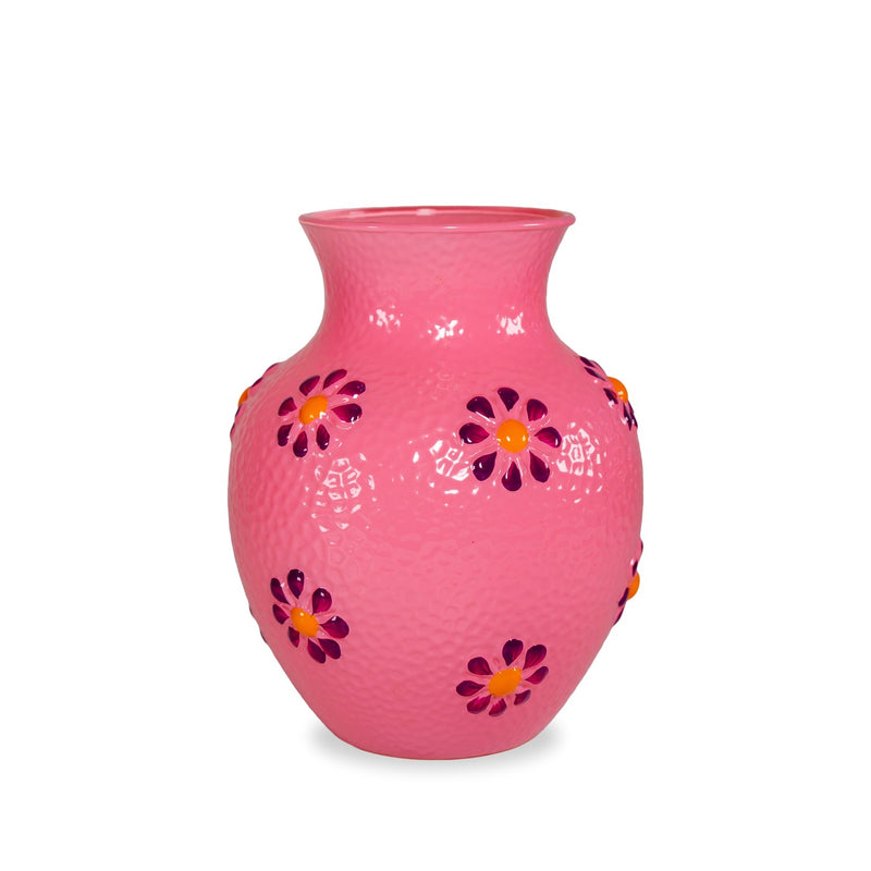 Monterey - Vase Avec Décorations Extérieures - Rose - Verre Borosilicate
