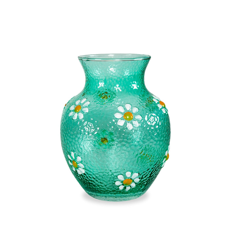 Monterey - Vase Avec Décorations Extérieures - Vert - Verre Borosilicate